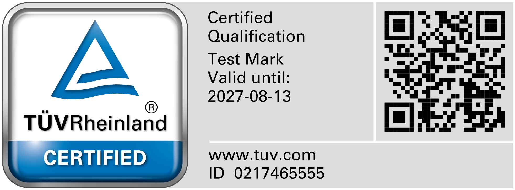 Neues Zertifikat - Jens- einzeln - TR-Testmark_0217465555_EN_CMYK_with-QR-Code